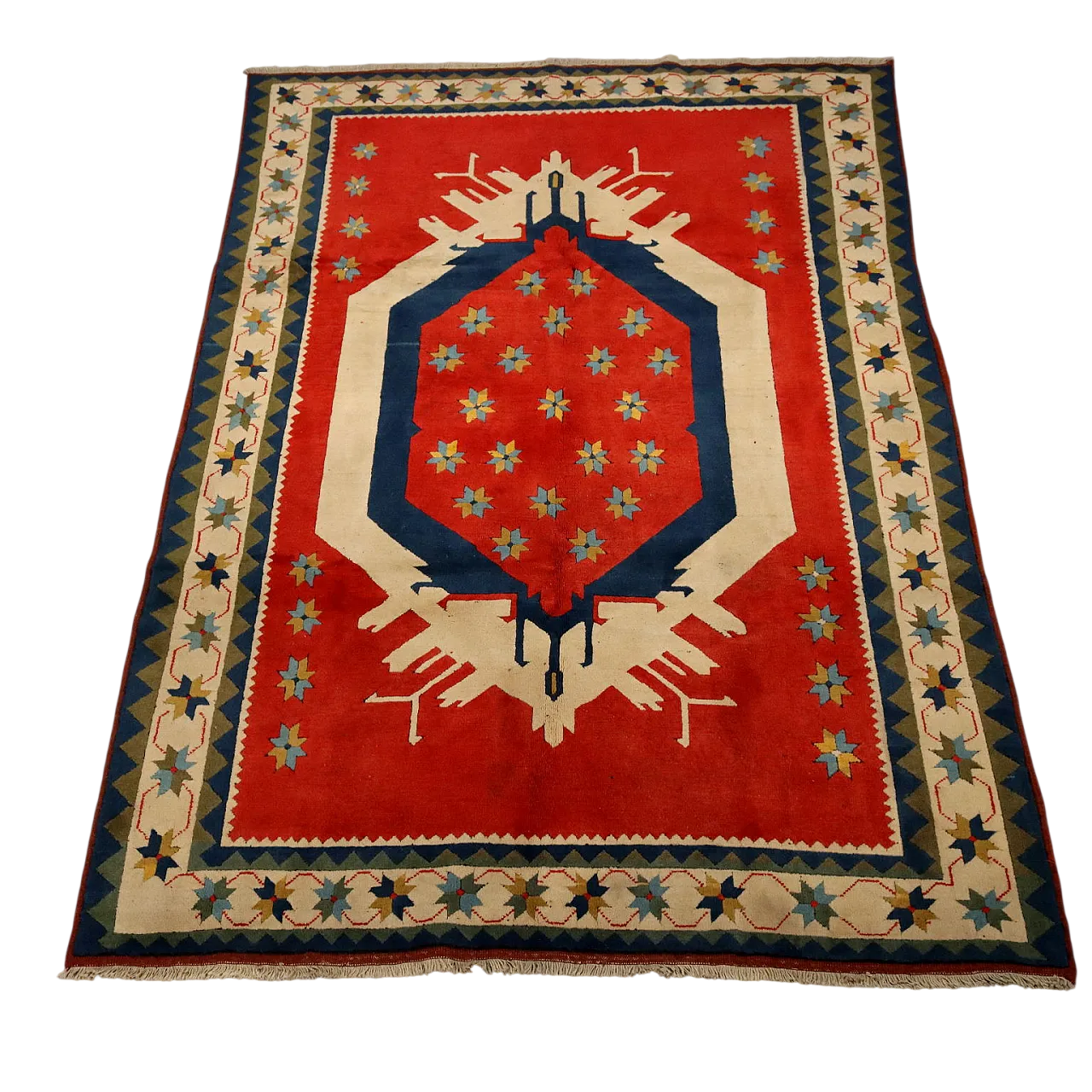 Kars wool rug, chunky knot, handcrafted, 20th century 9