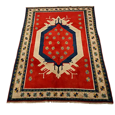Kars wool rug, chunky knot, handcrafted, 20th century