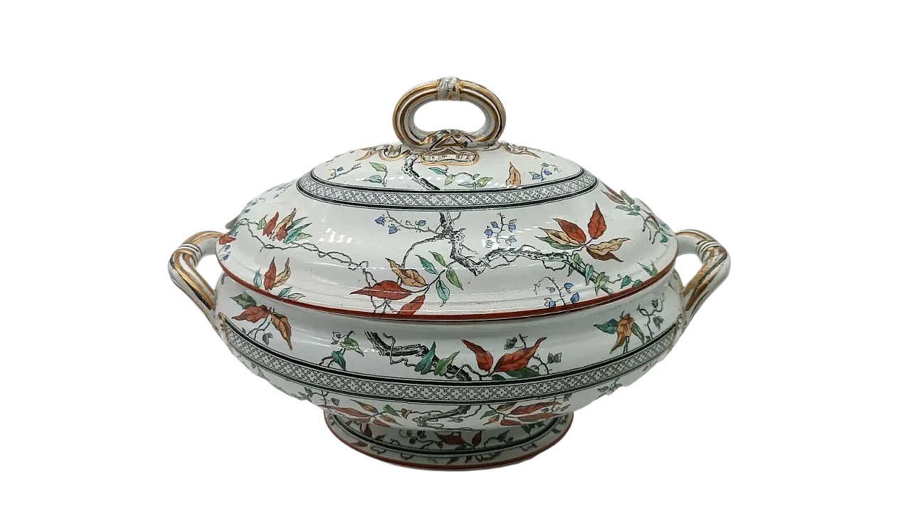 Zuppiera in porcellana Minton satsouma, '800 9