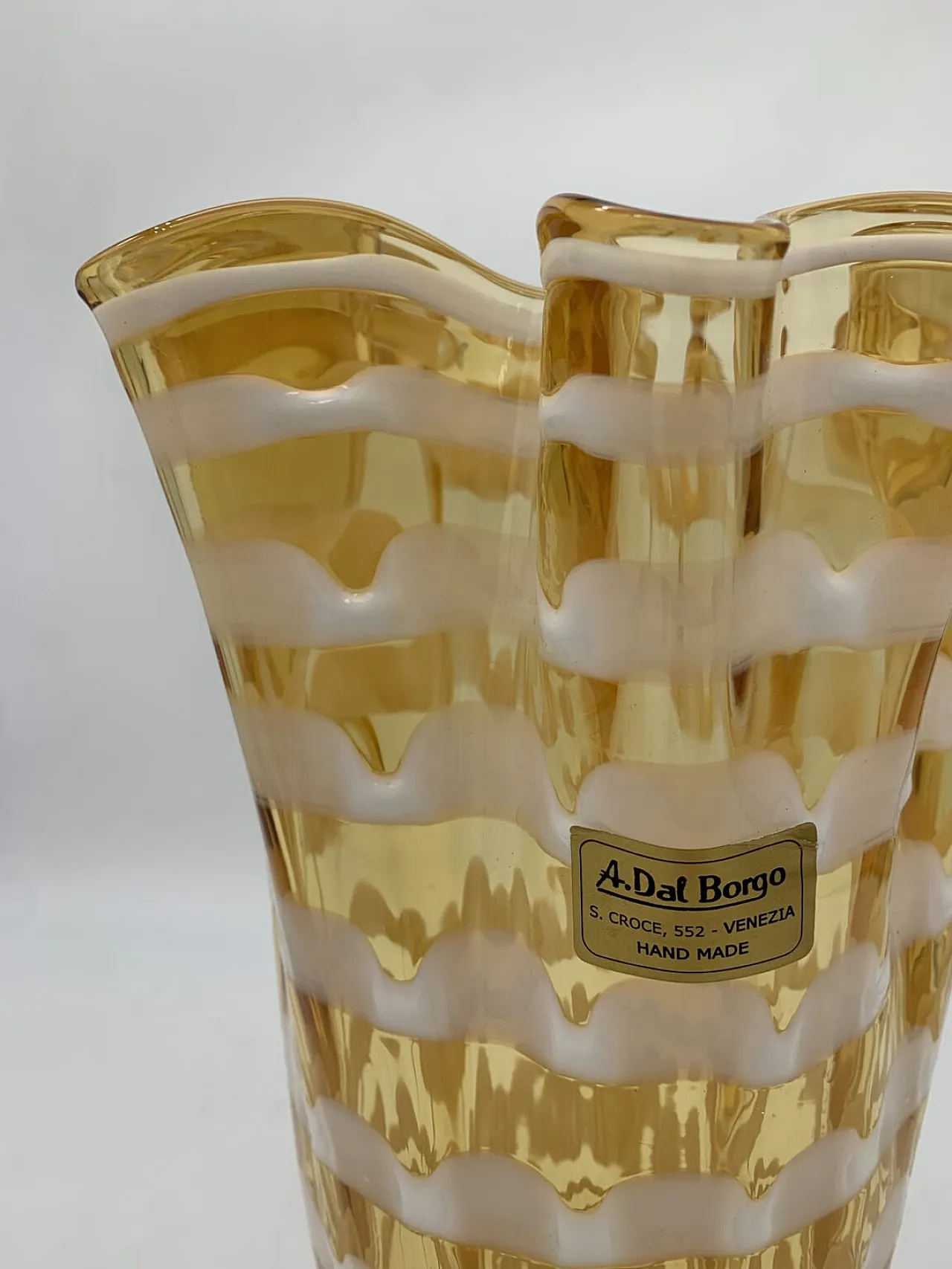 Murano glass vase attributed to Seguso, 1960s 4