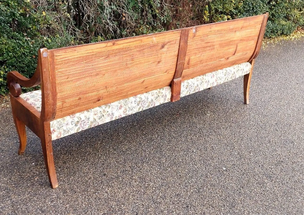 Carlo X solid walnut sofa, 19th century 3