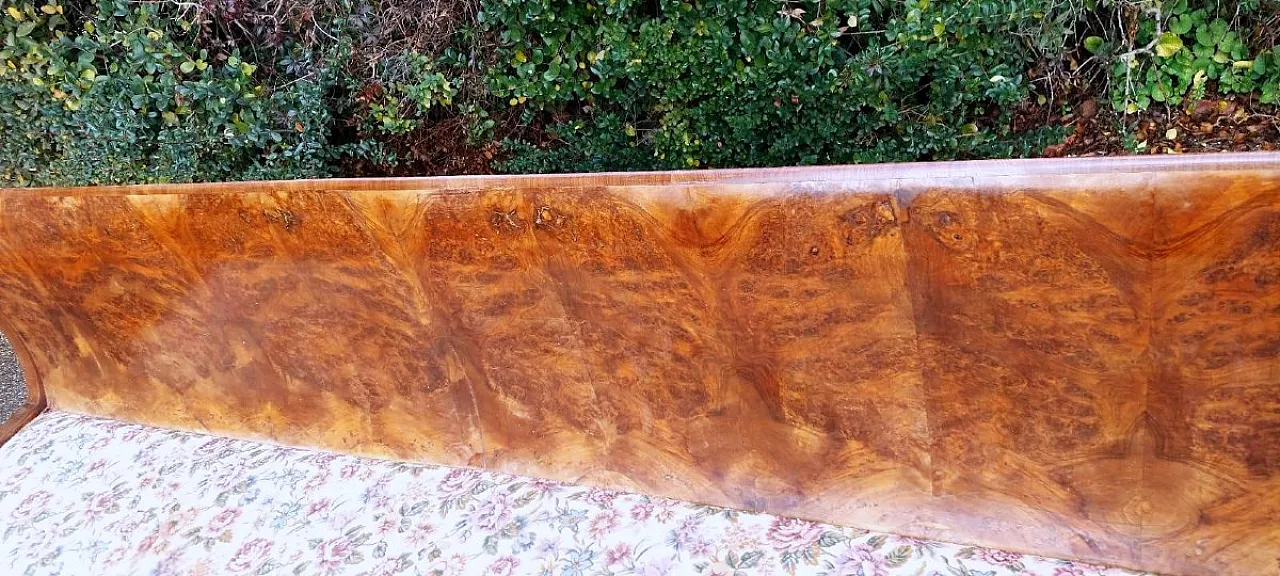 Carlo X solid walnut sofa, 19th century 4