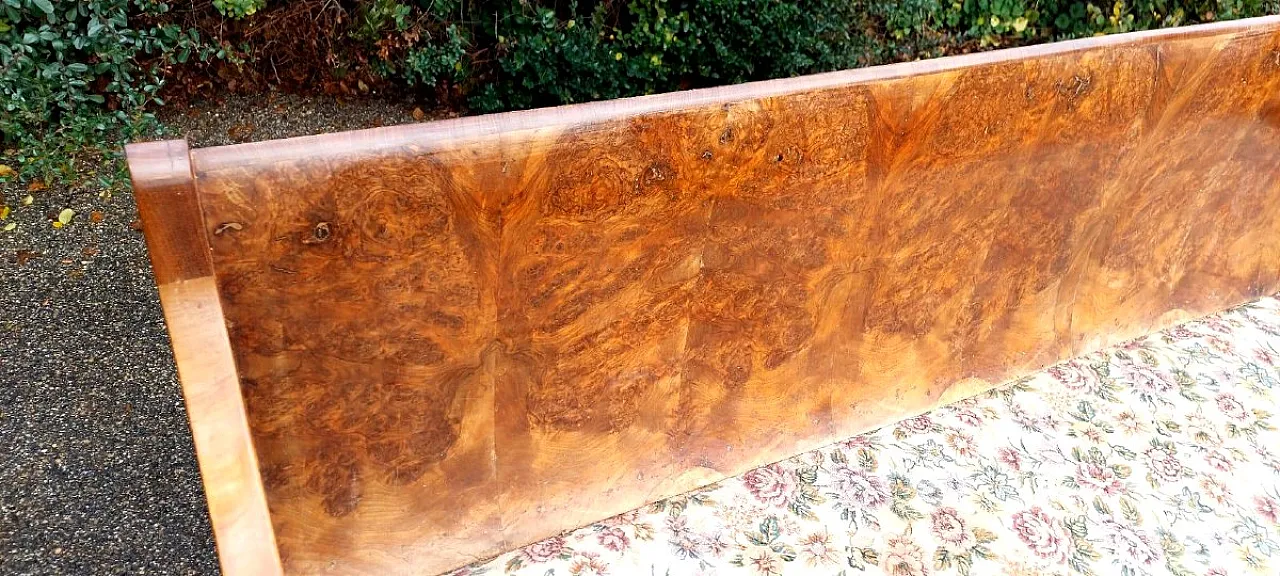 Carlo X solid walnut sofa, 19th century 5
