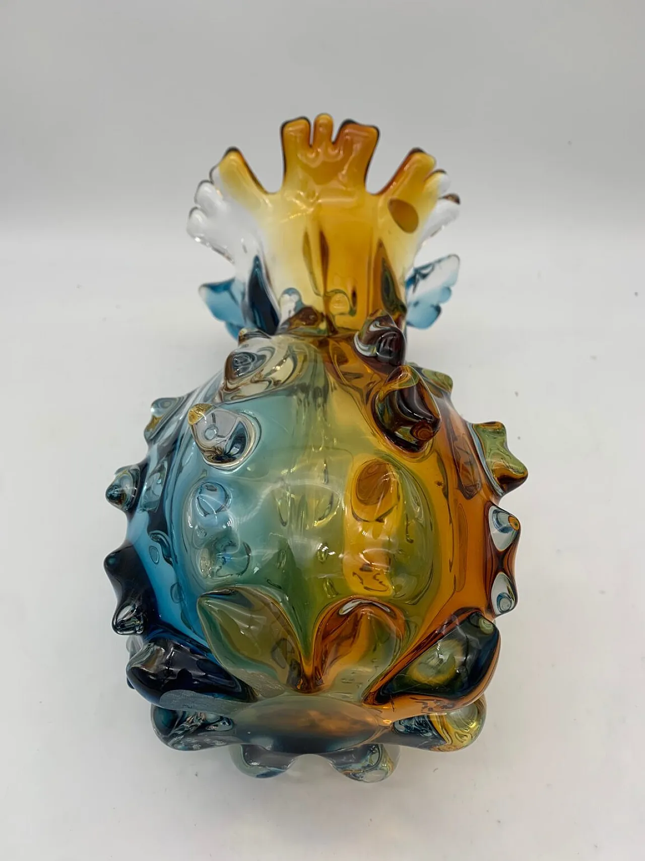 Vaso in vetro di Murano attribuito a Seguso, anni '80 4