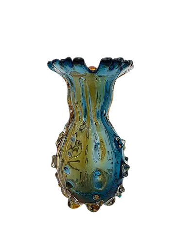 Vaso in vetro di Murano attribuito a Seguso, anni '80