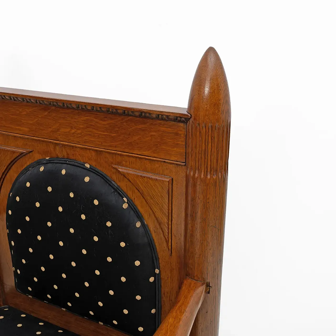 Pair of oak Art Deco Amsterdam school armchairs, 1920s 12