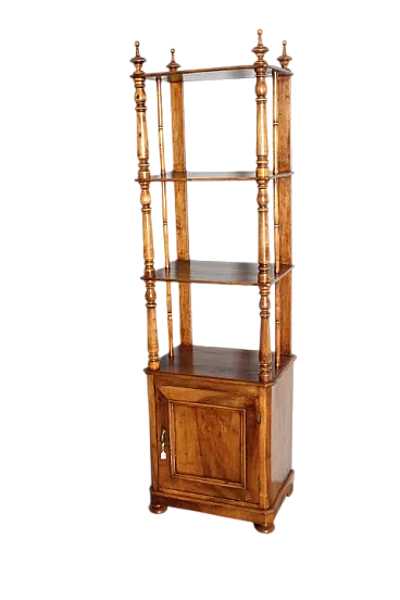 Louis Philippe bookcase in solid walnut, 19th century