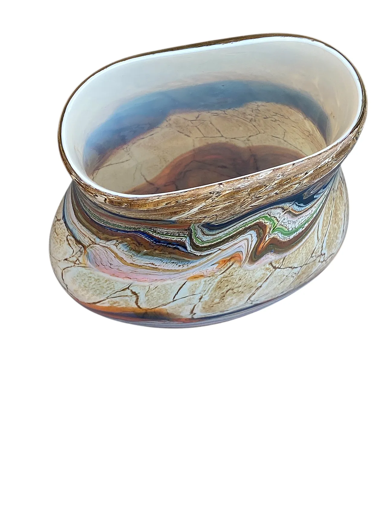 Vase in marbled artistic glass Murano, 70s 5