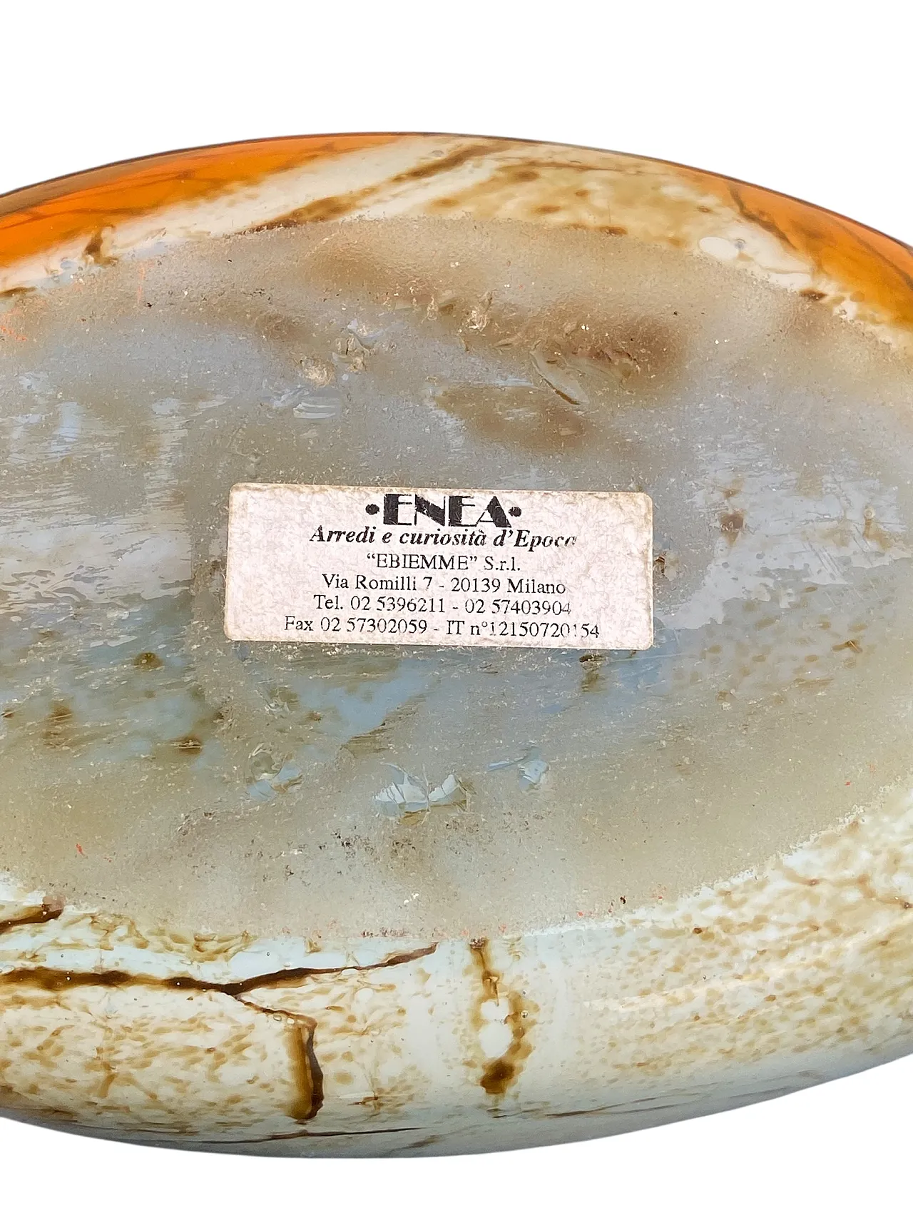 Vase in marbled artistic glass Murano, 70s 6