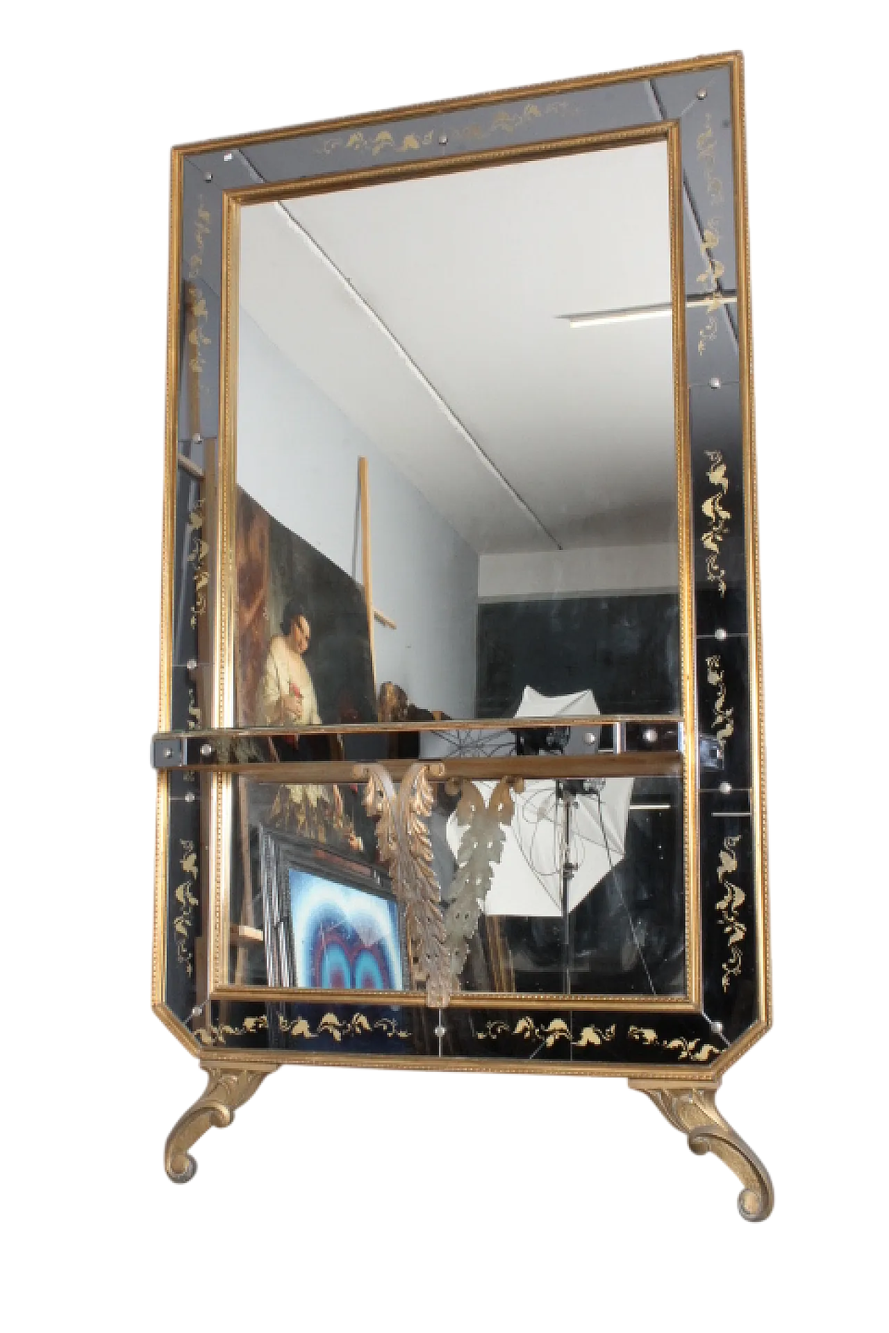 Specchio da terra/parete di Murano, anni '60 16