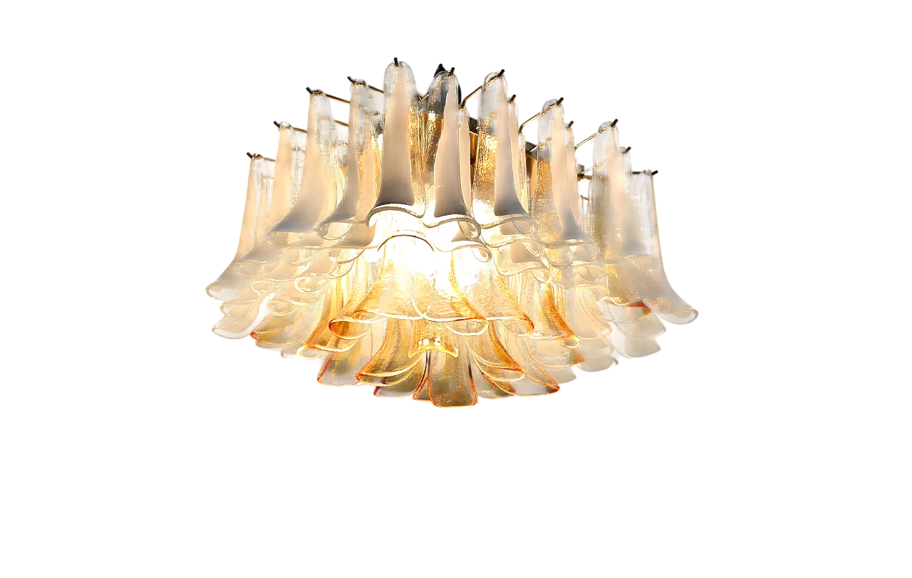 Lampada da soffitto in vetro di Murano di La Murrina, anni '70 10