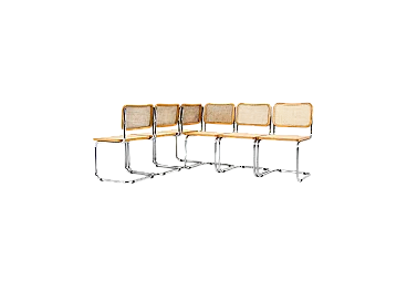 6 Sedie da pranzo stile B32 di Marcel Breuer, sanni '90
