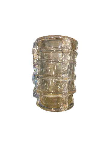 Murano glass vase with pure gold by Costantini, 1990s