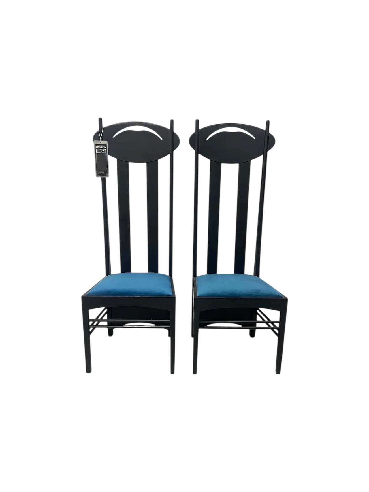 Pair of Argyle chairs by C.R. Mackintosh for Cassina, 1970s 11