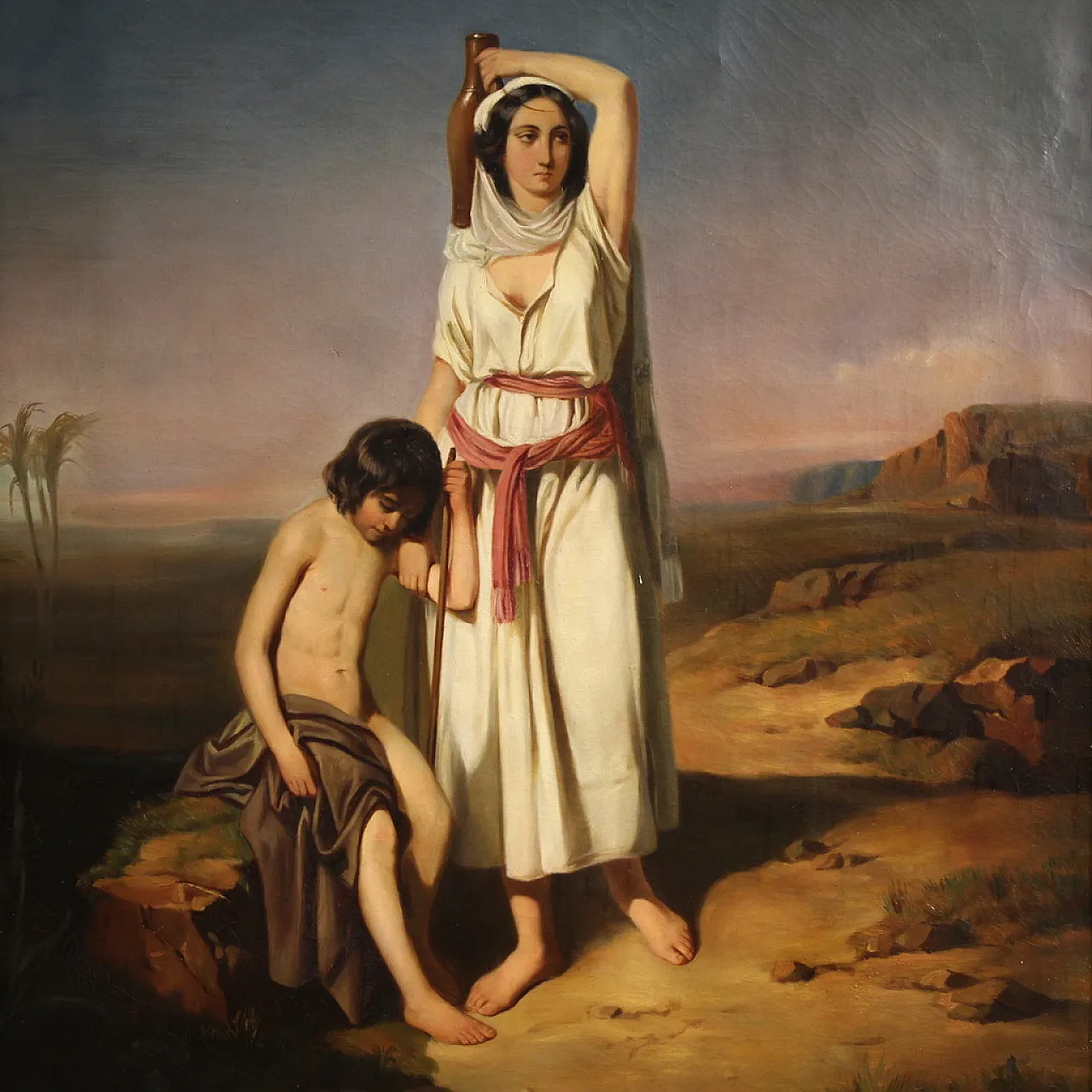 French painting, Hagar and Ishmael, 19th century 2