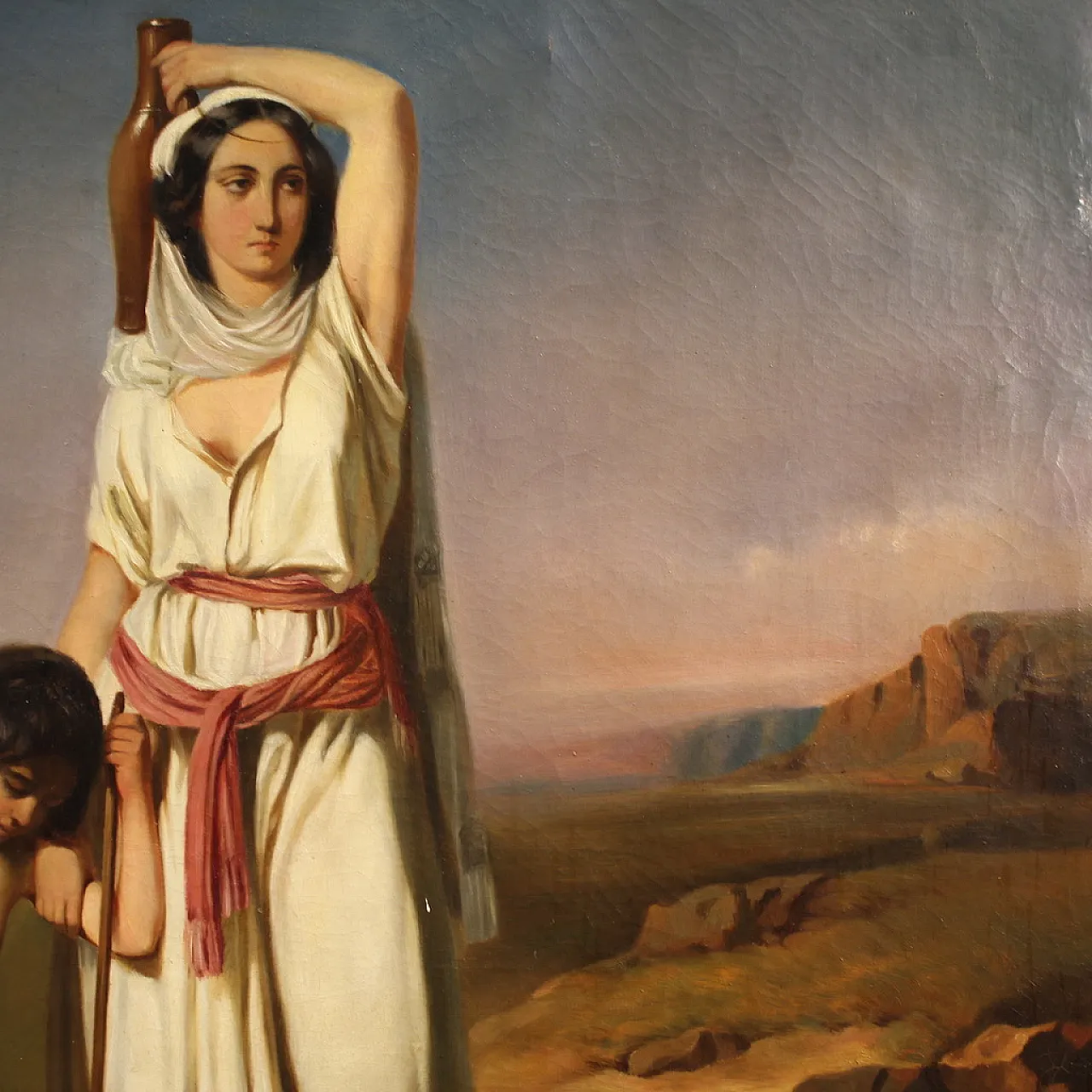 French painting, Hagar and Ishmael, 19th century 13