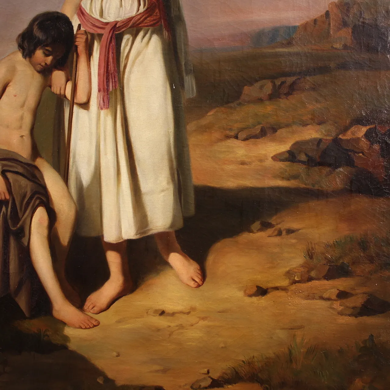 French painting, Hagar and Ishmael, 19th century 14