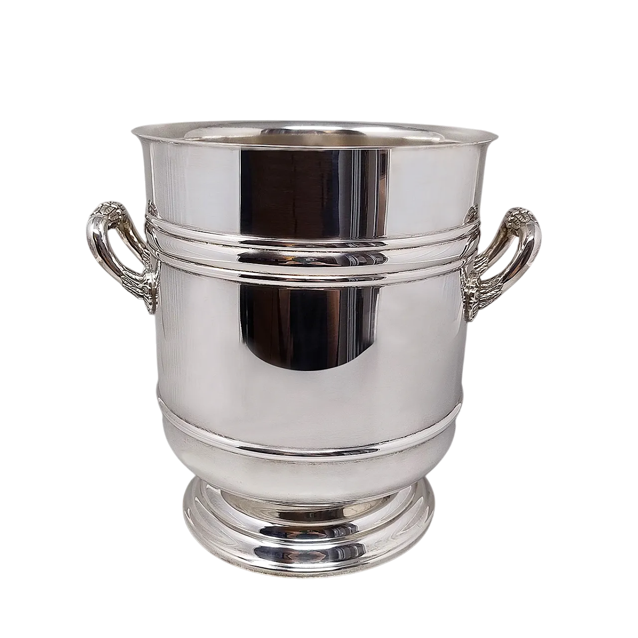 Christofle silver plated ice bucket, 1950s 11
