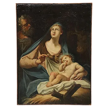 Sacra Famiglia, olio su tela, XVIII secolo