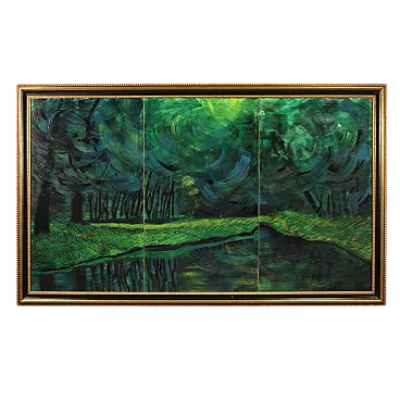 Fantastic landscape, painting, 1990s