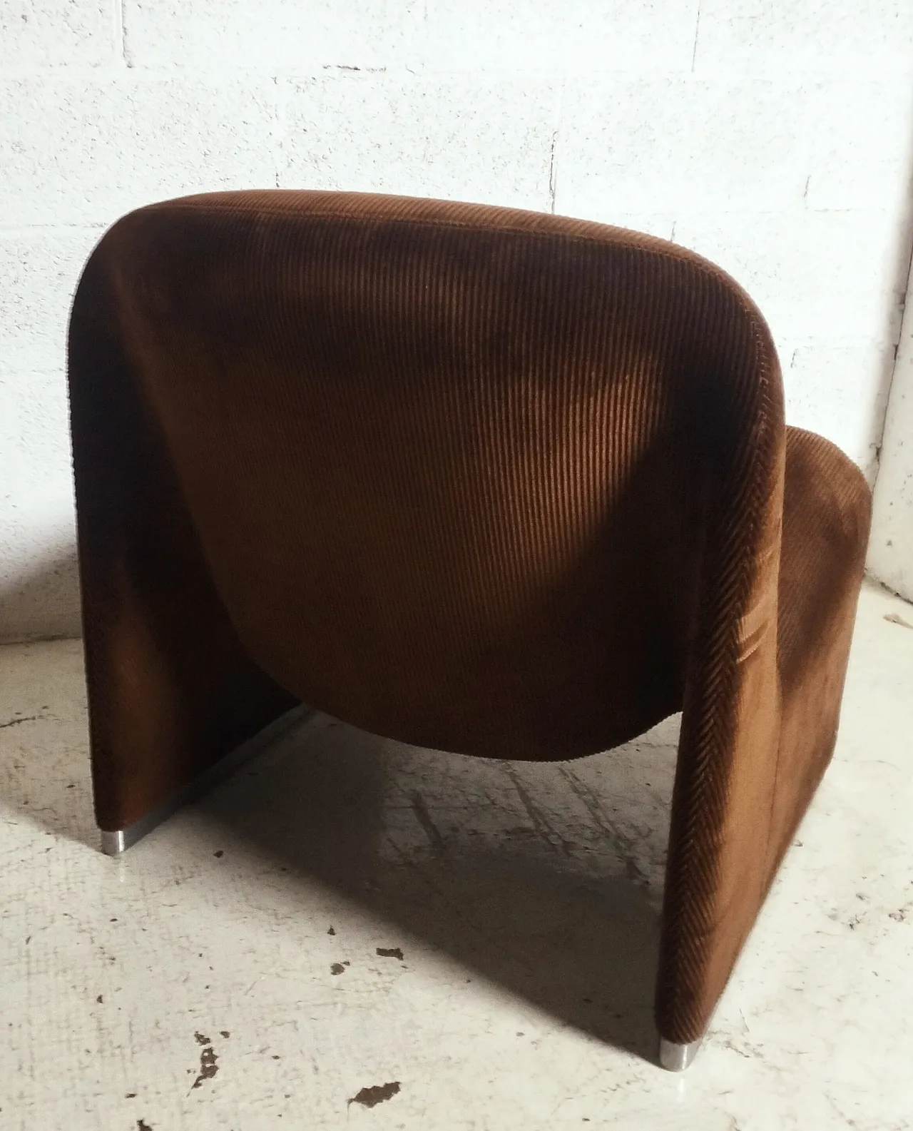 Pair of brown velvet Alky chairs by G.Piretti for A.Castelli, 70s 15