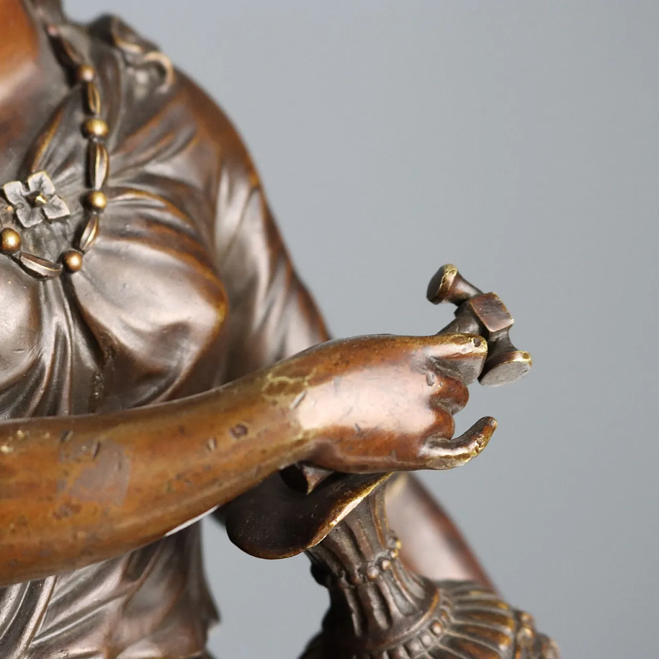 Young woman, bronze sculpture by Moreau, 20th century 6