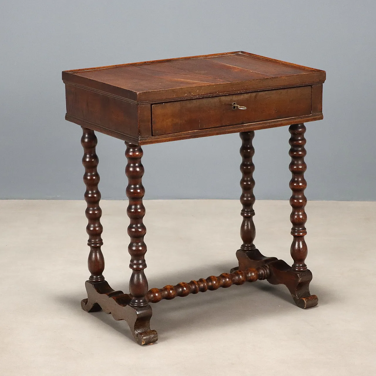 Walnut sewing table, late 19th century 1