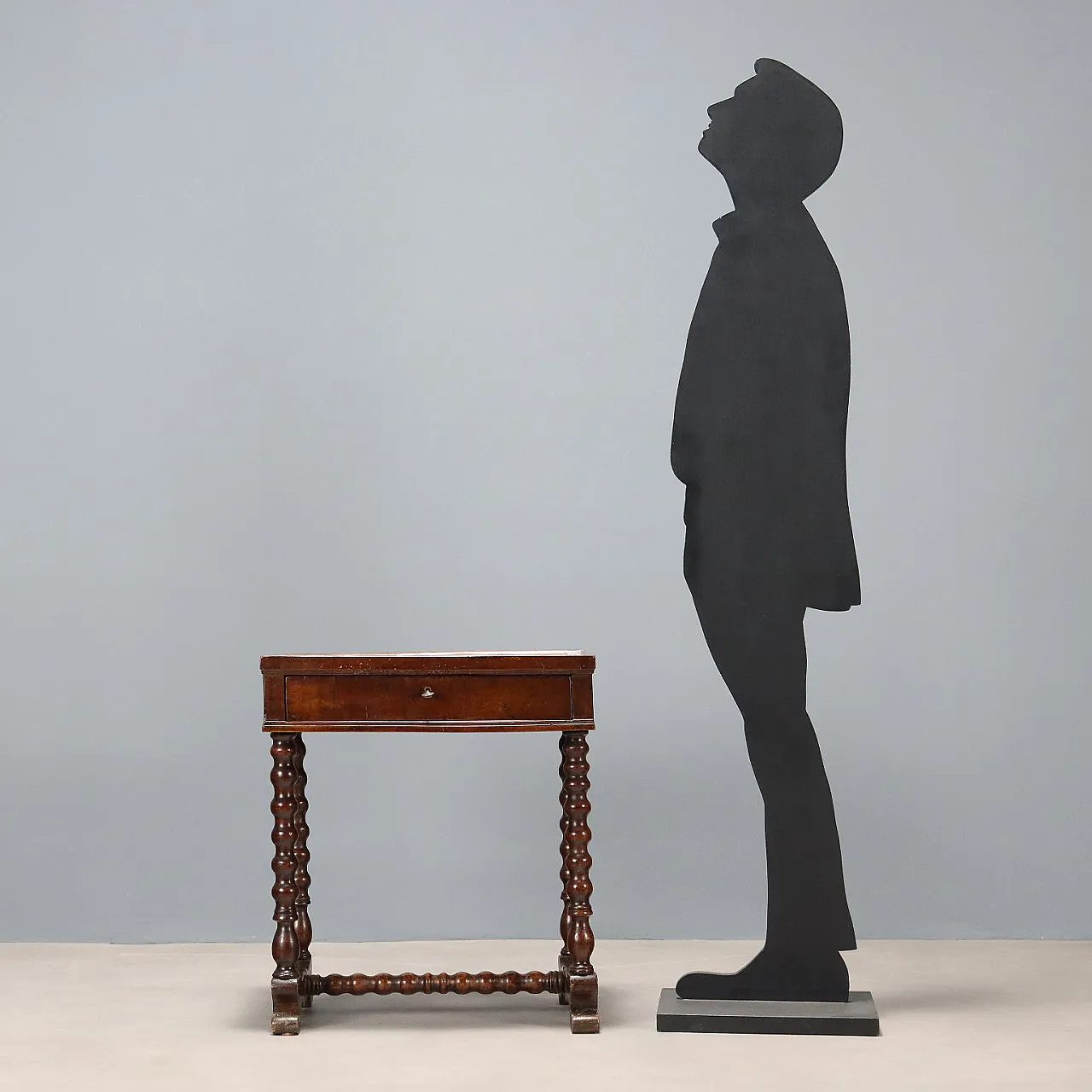 Walnut sewing table, late 19th century 2