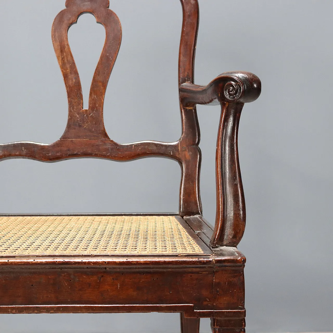 Walnut armchair, late 18th century 5