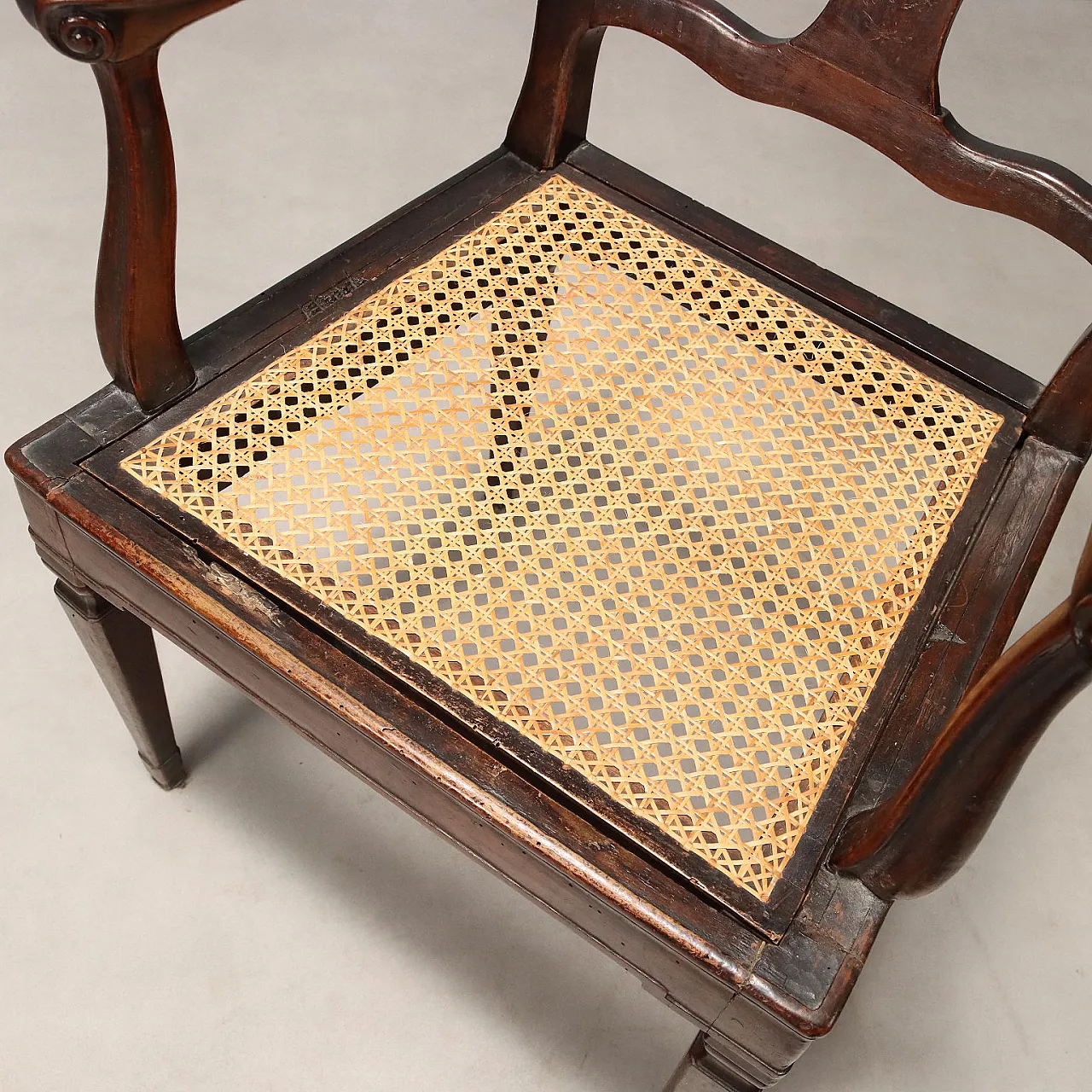 Walnut armchair, late 18th century 7