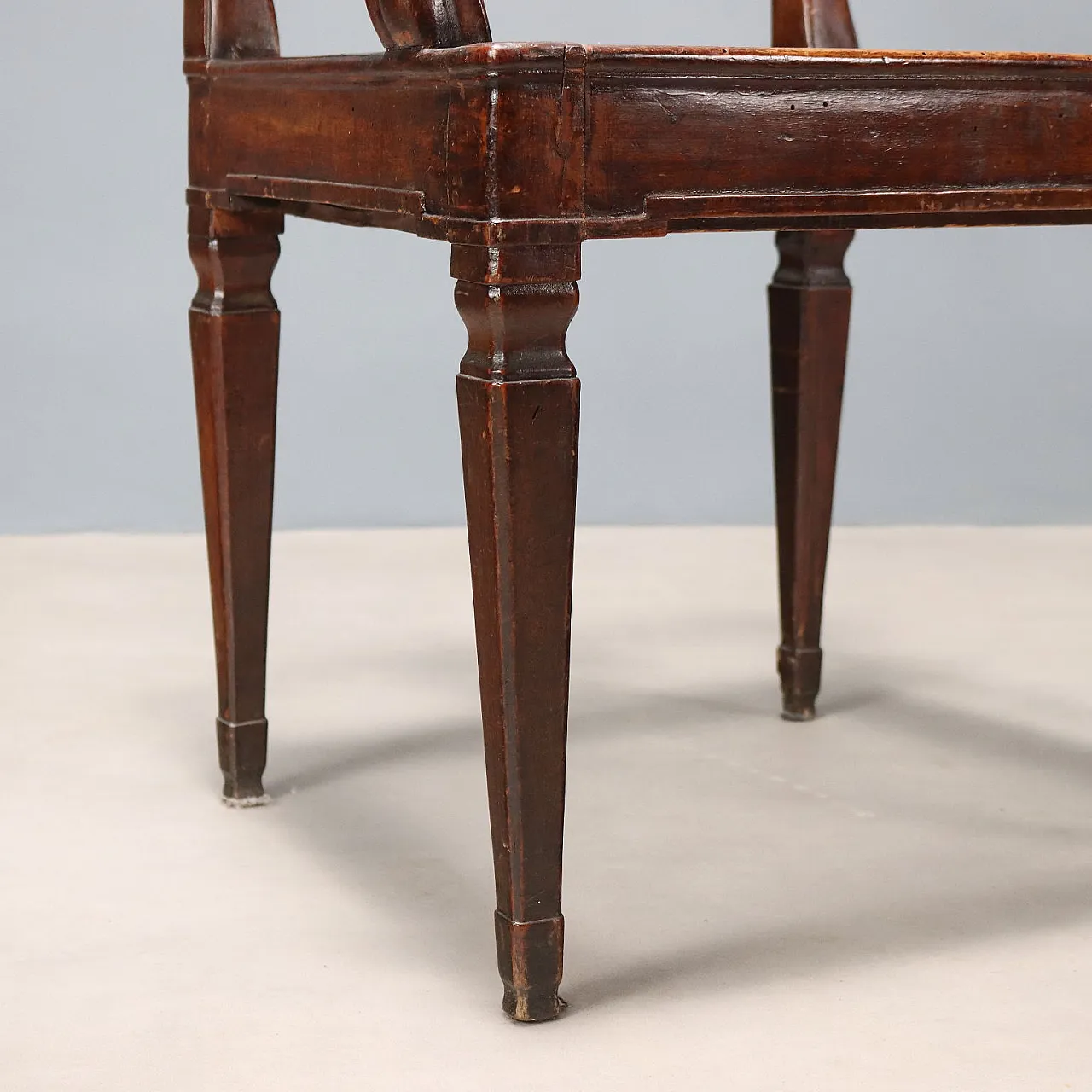 Walnut armchair, late 18th century 8