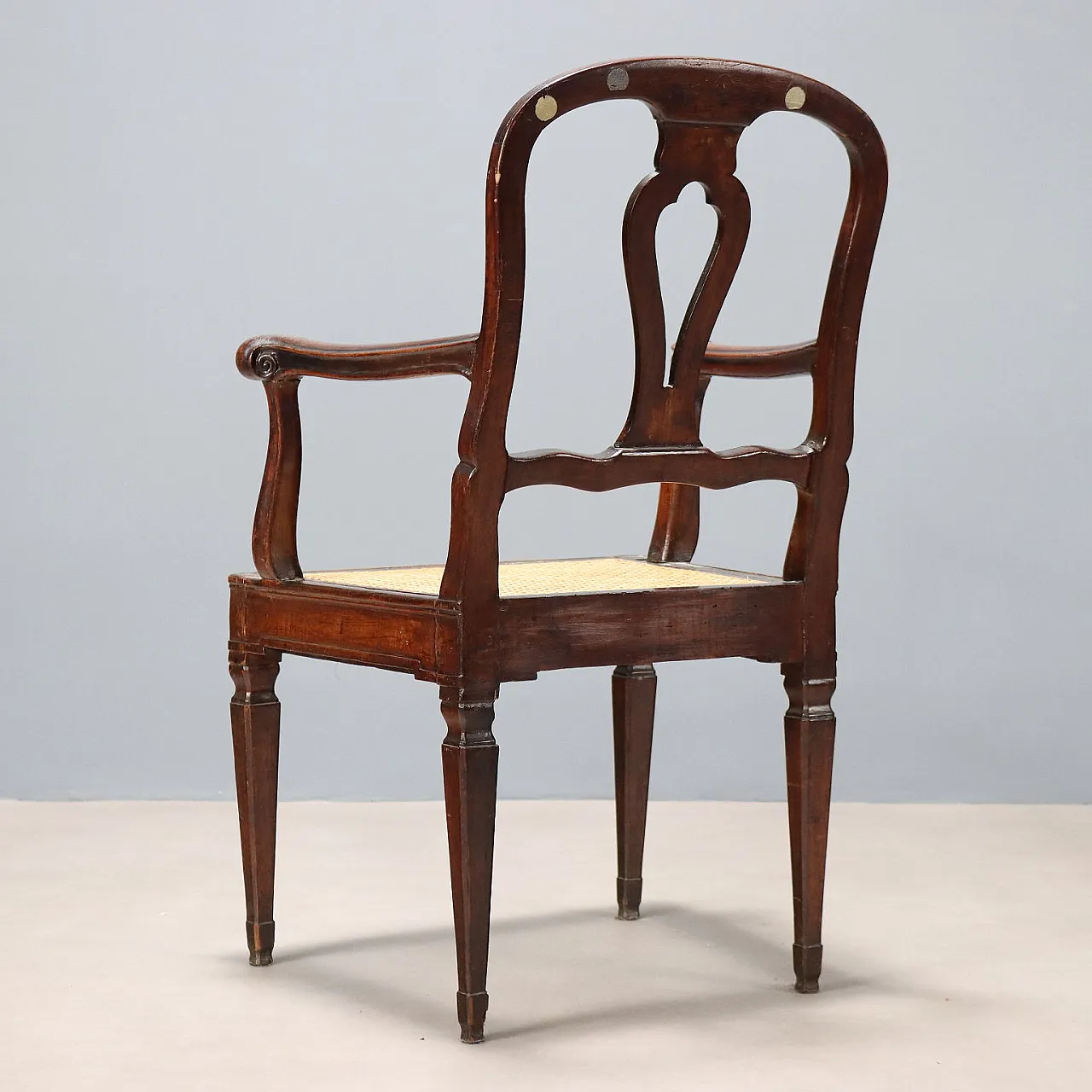 Walnut armchair, late 18th century 9