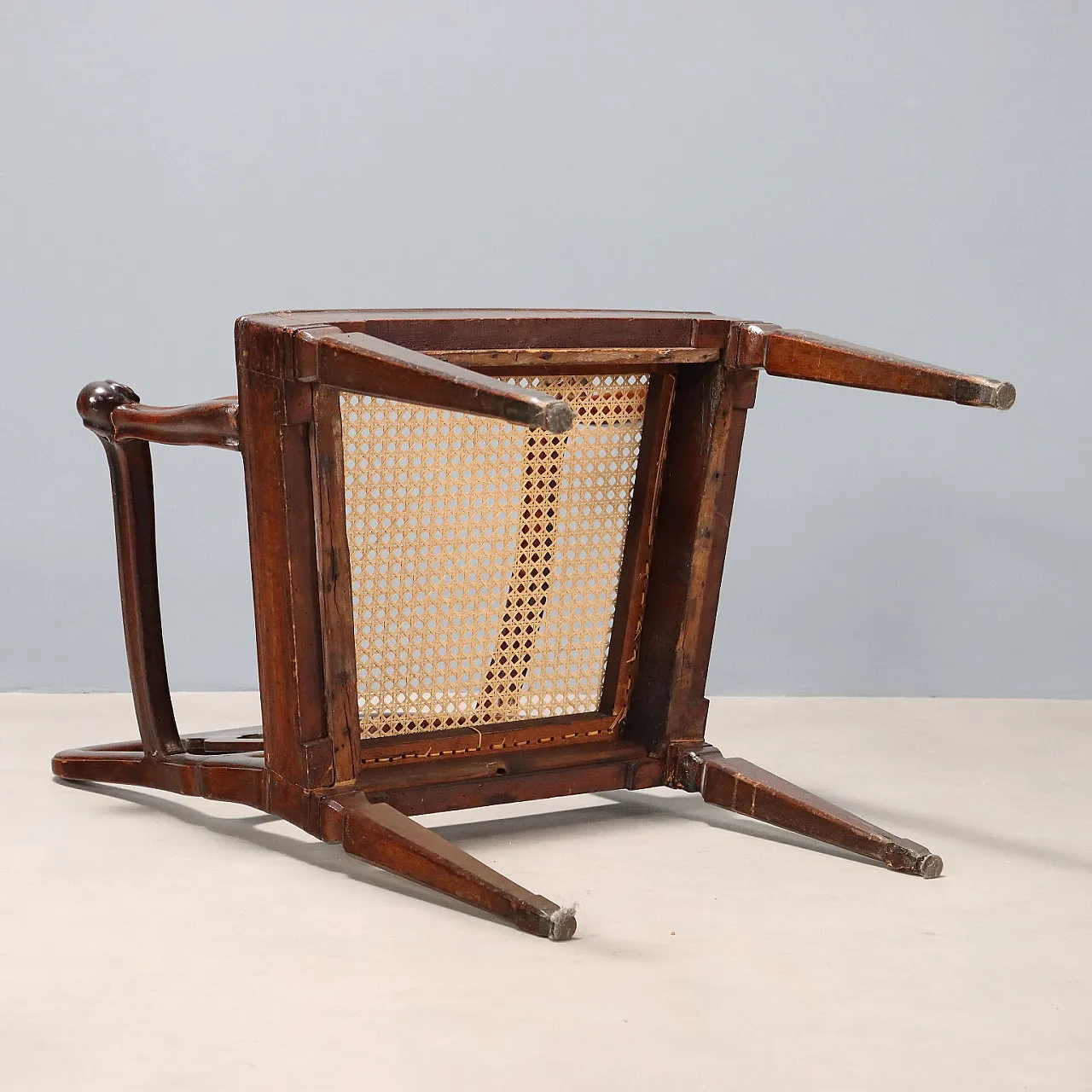 Walnut armchair, late 18th century 10