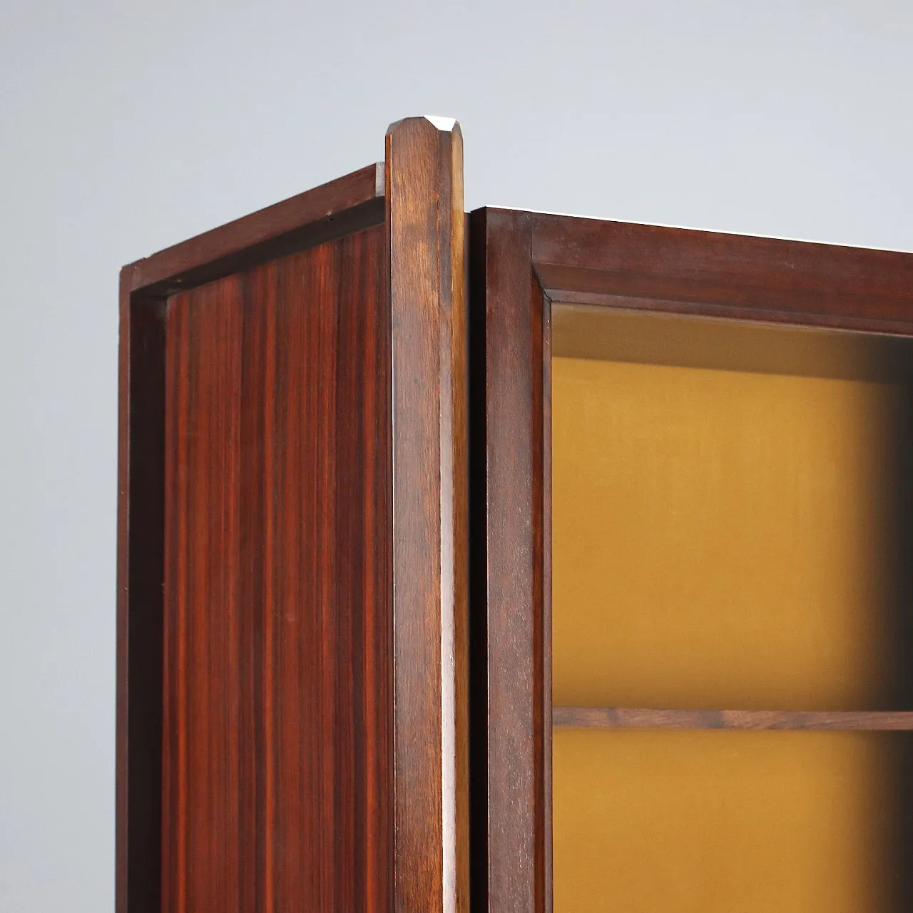 Exotic wood veneered display case with display cases, 20th century 5