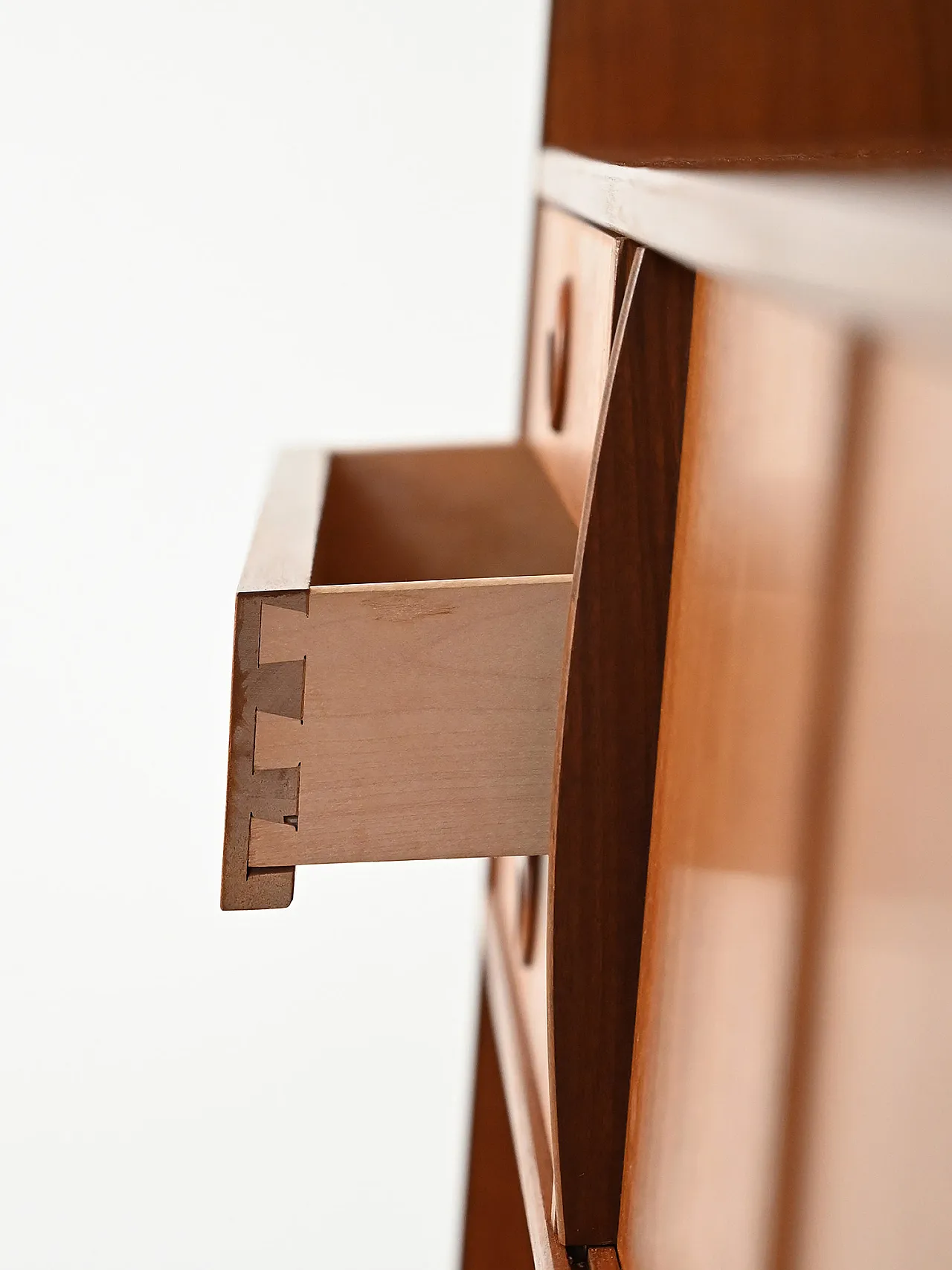 Sideboard con libreria in teak e mogano 8