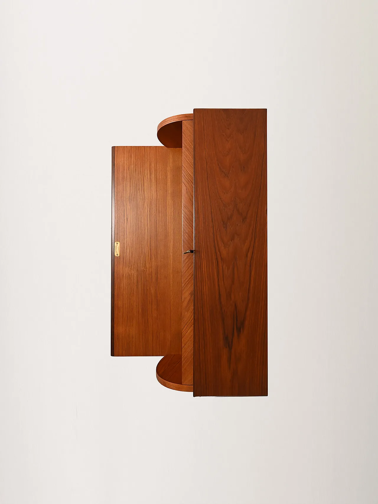 Secretaire anni ’50 in teak maniglie scolpite allungate 10