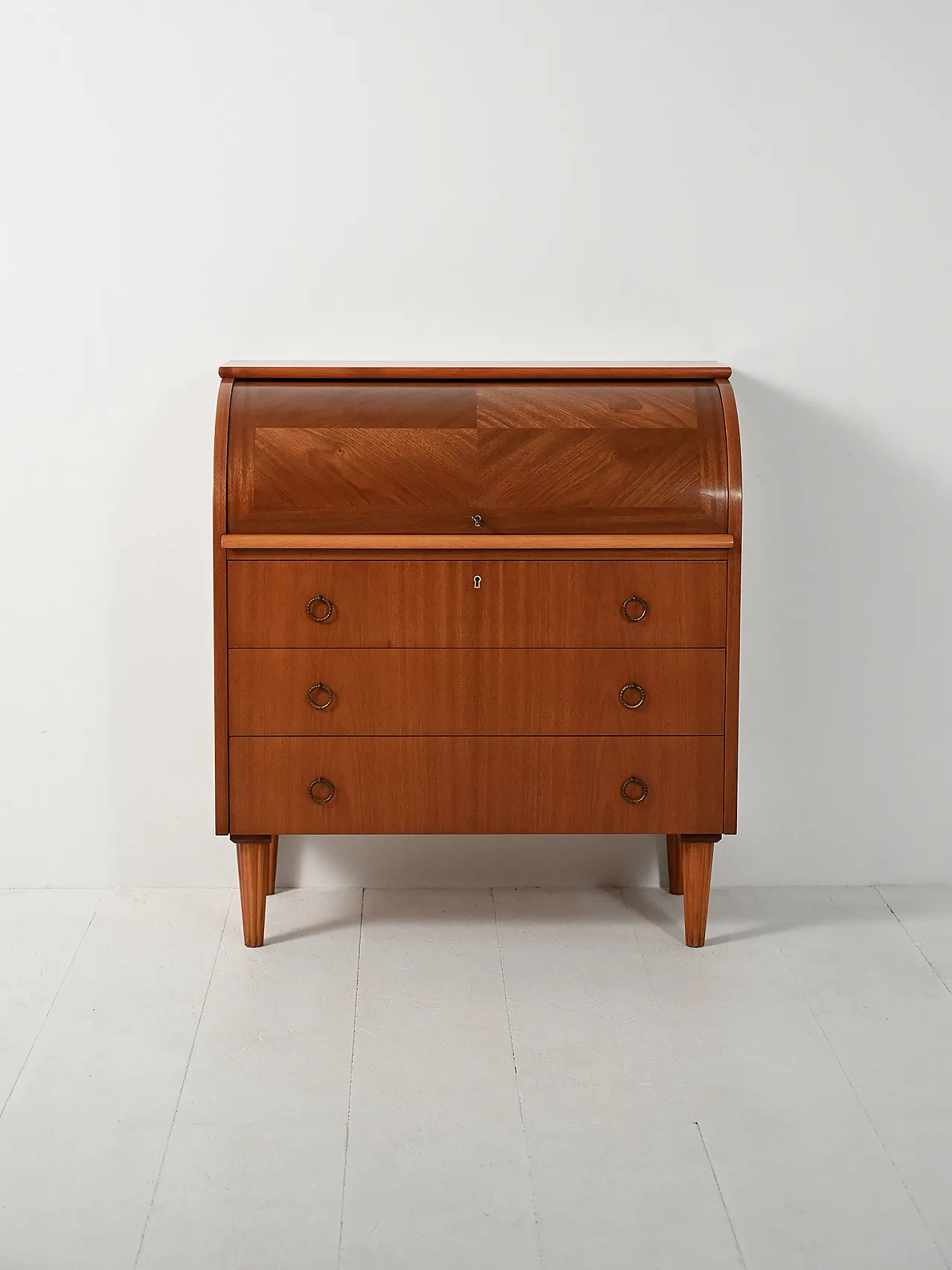 Secretaire with decorated turned legs, 1950s 3