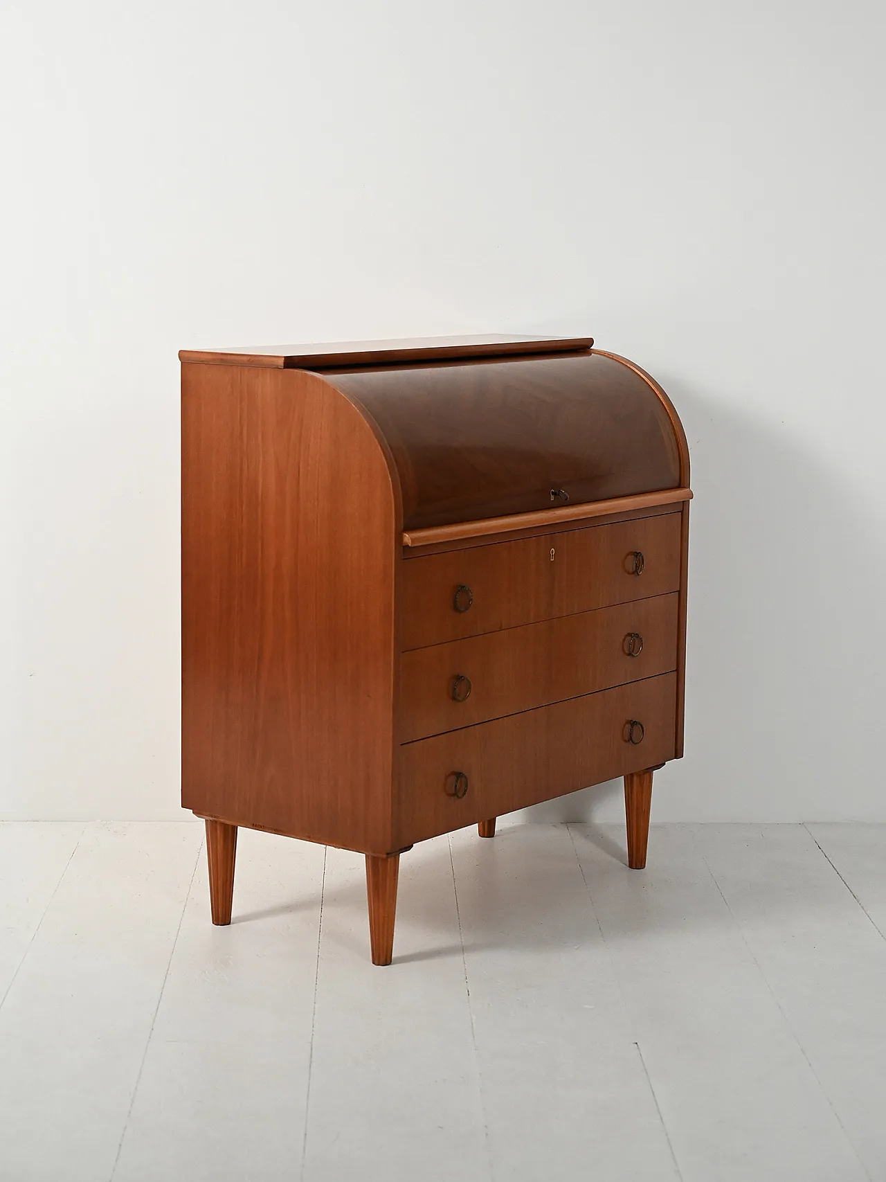 Secretaire with decorated turned legs, 1950s 4