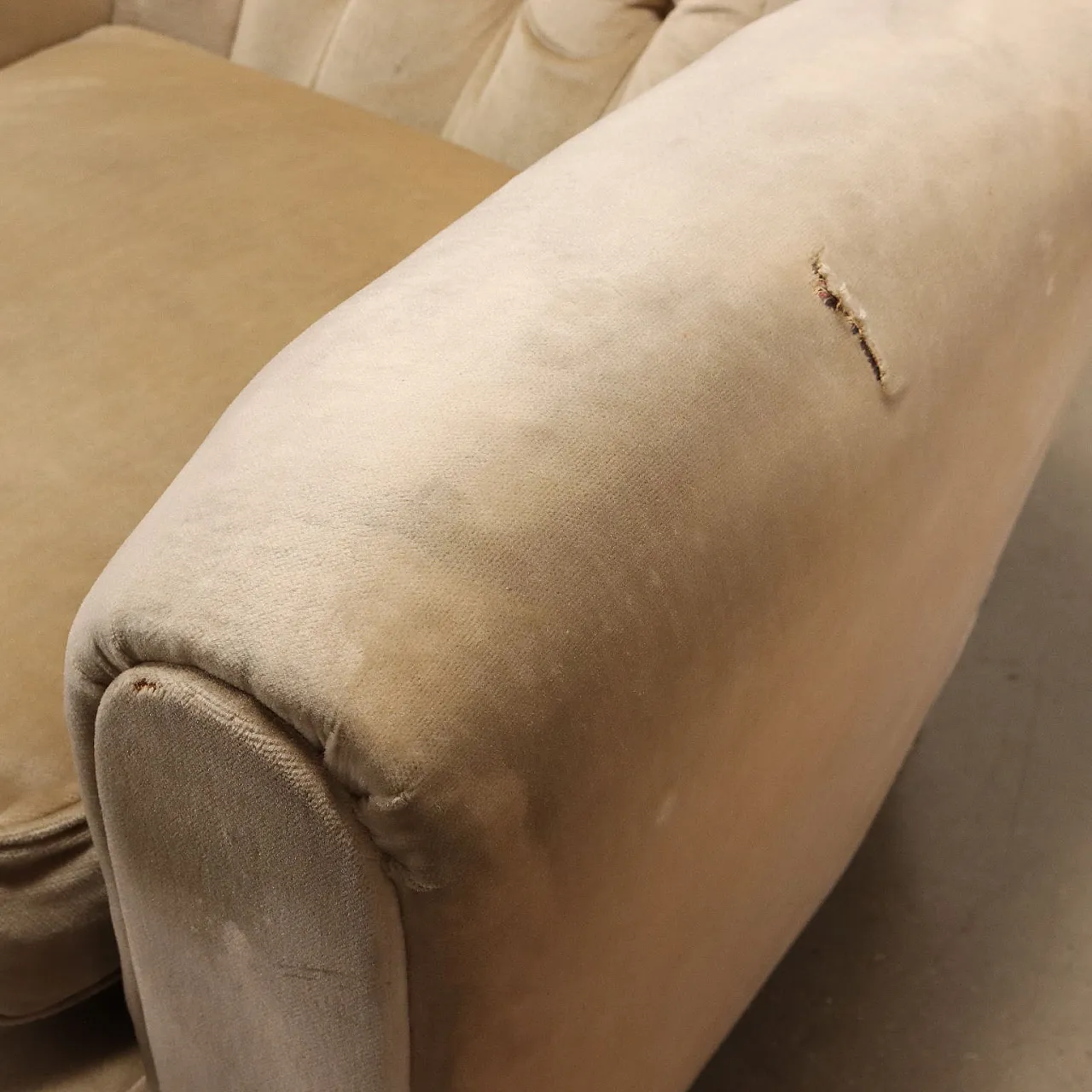 Coppia di poltrone in tessuto con piedi in legno, anni '50 8