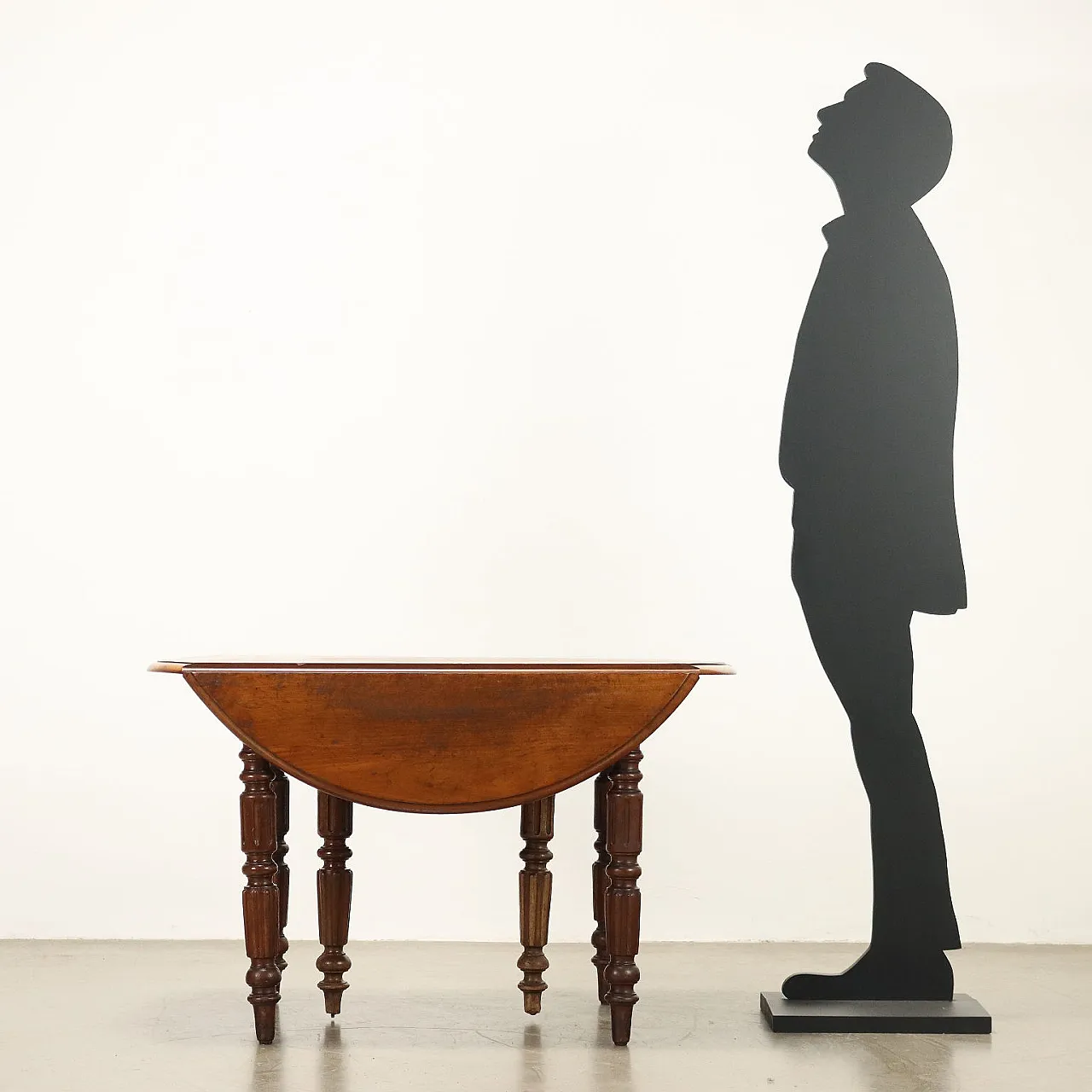 Tavolo a bandelle allungabile in noce, '800 2