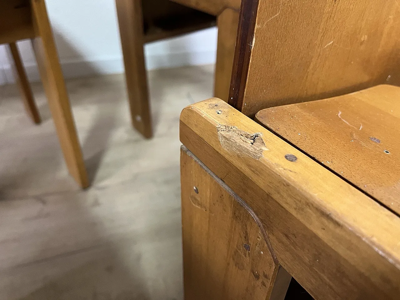 6 Maxello wooden chairs from Piarotto, 1970s 10