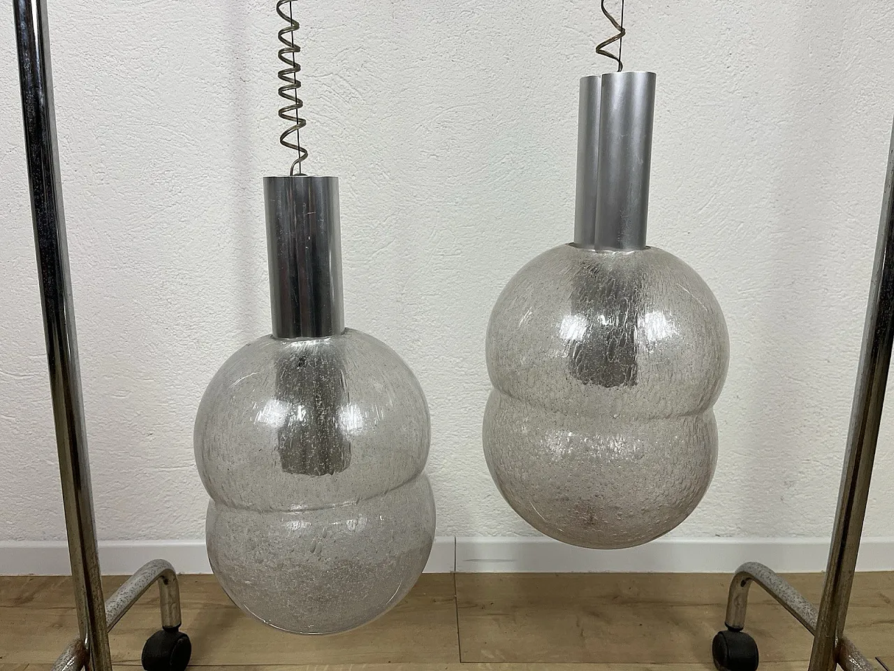 Pair of Bilobo chandeliers by Afra Tobia Scarpa for Flos, 1970s 12