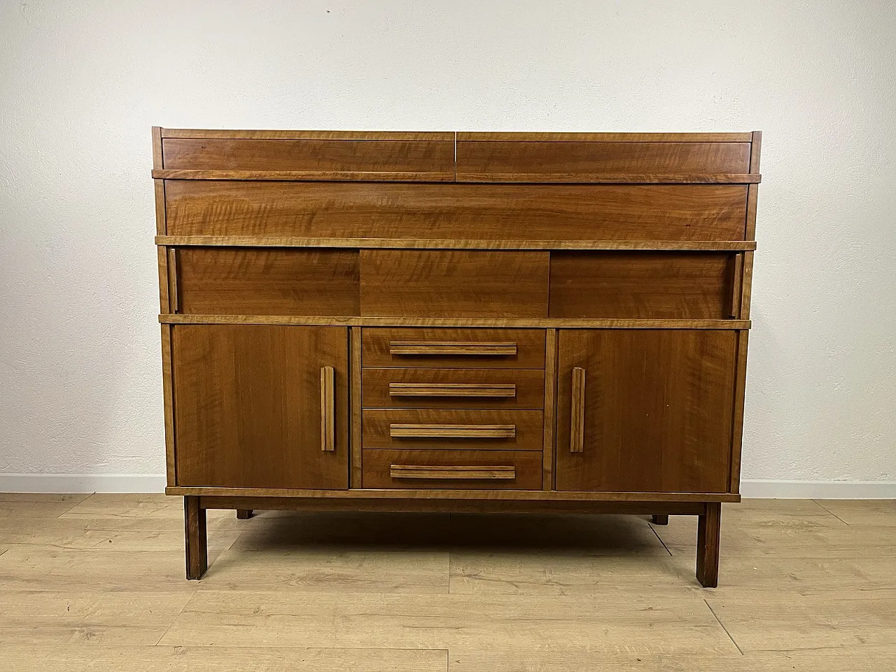 Wooden turntable sideboard, 1960s 1