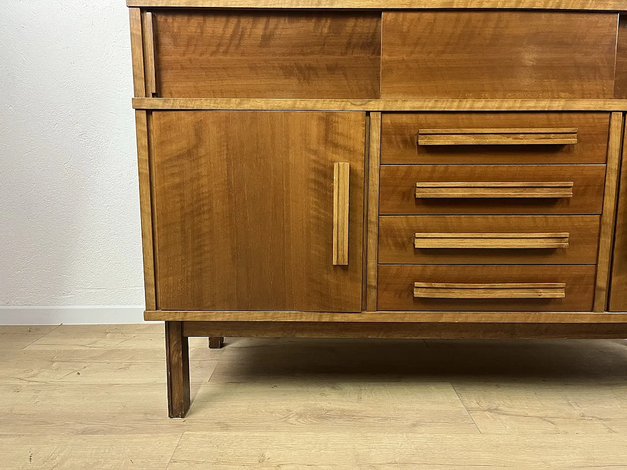 Wooden turntable sideboard, 1960s 3