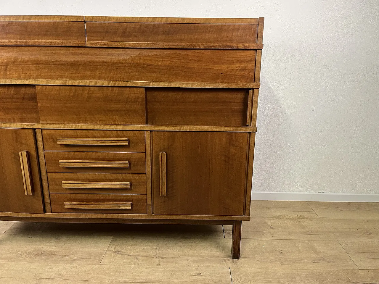 Wooden turntable sideboard, 1960s 4