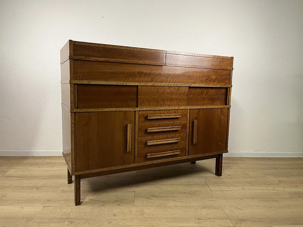 Wooden turntable sideboard, 1960s 11