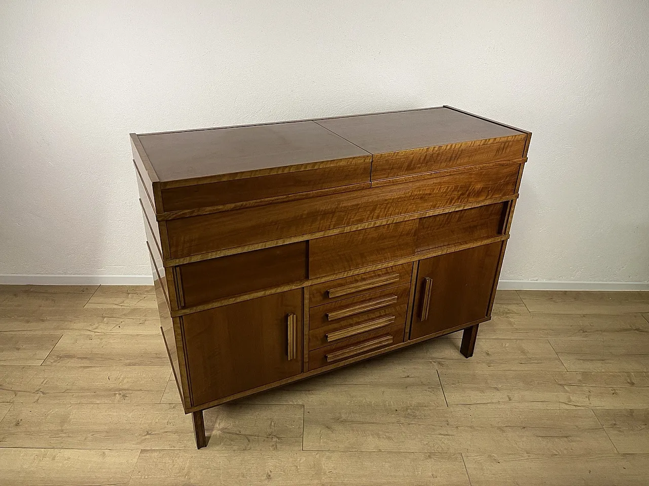 Wooden turntable sideboard, 1960s 12