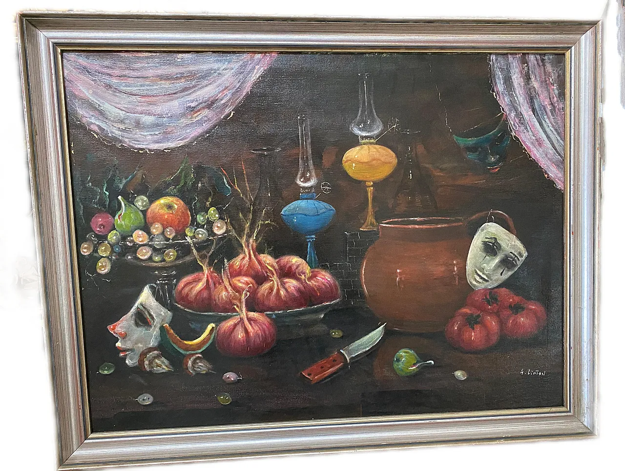 Dipinto Francese di A. Lioton Impressionista, anni '70 3