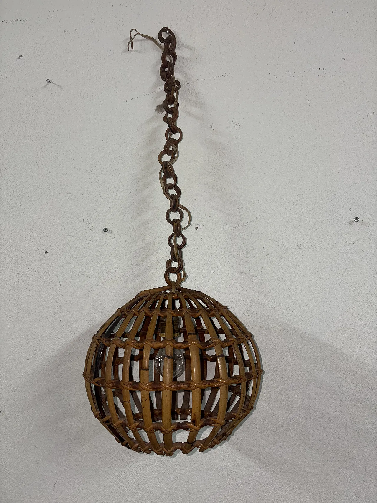 Bamboo chandelier, 30s 1