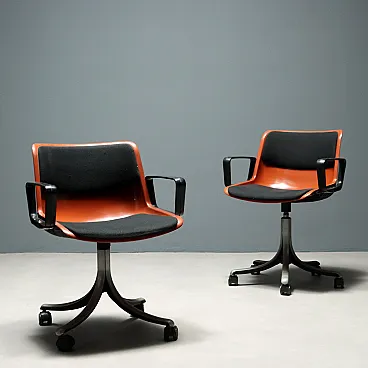 Pair of Tecno Modus chairs by Osvaldo Borsani, 1980s